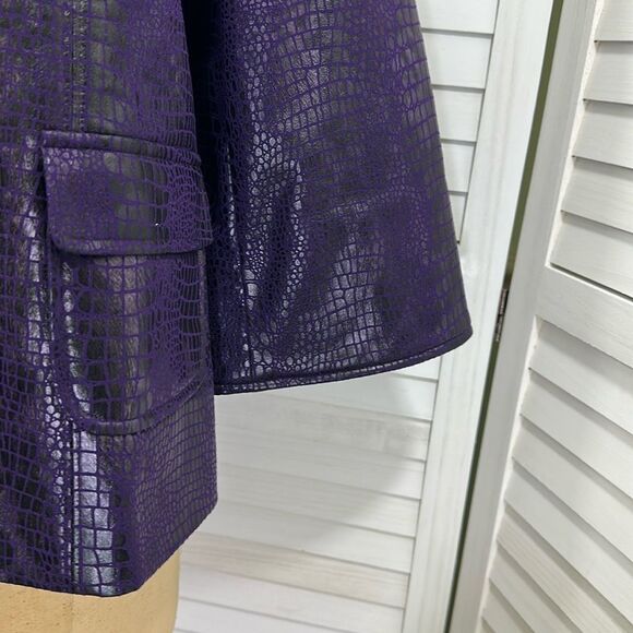 Susan Graver Jacket Size Large Embossed Faux Croc NWOT - Picture 7 of 12